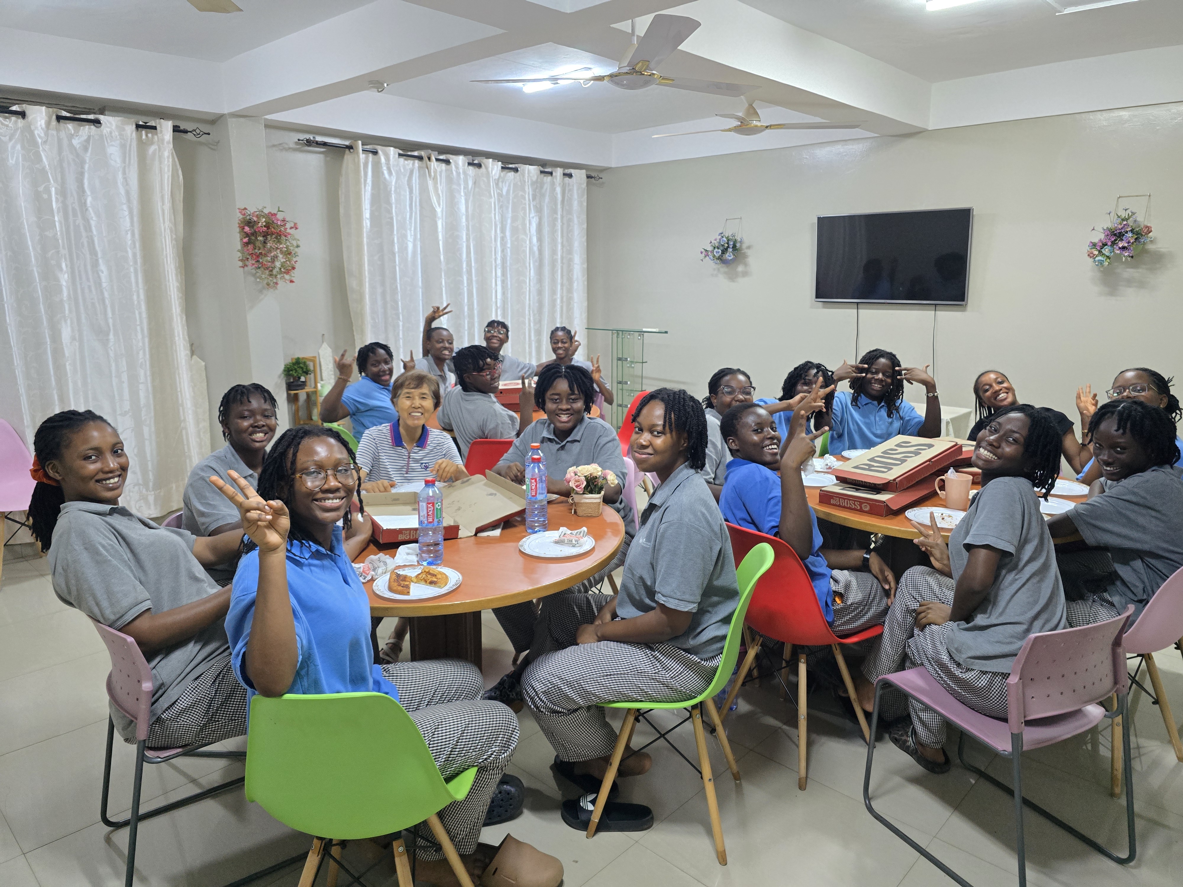 GIU high school students in class